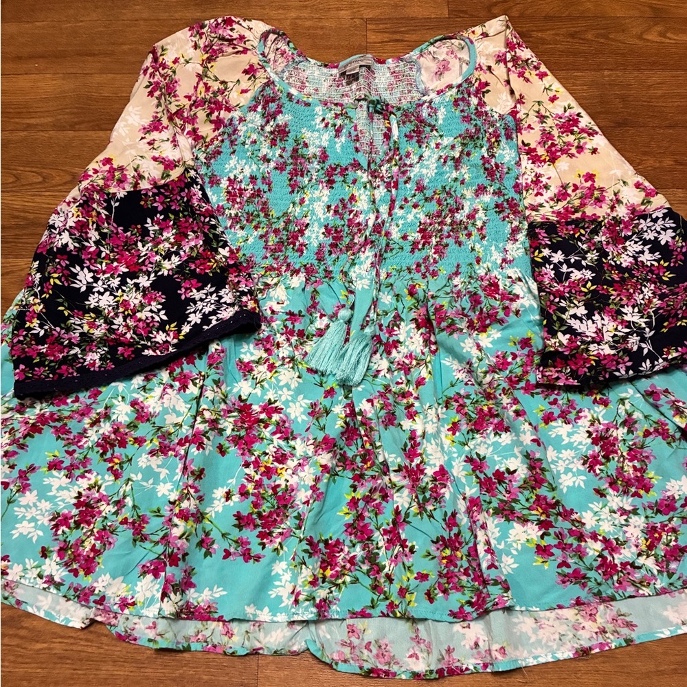 Women’s Avenue Floral Boho Blouse Size 18-20